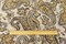 Yellow-Black-Beige Famous Designer Poly Stretch Paisley Printed Mesh Fabric By the Yard